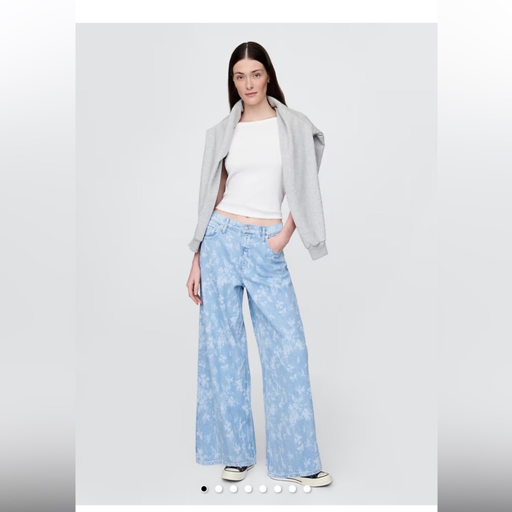 Mid rise ultra soft baggy jeans
